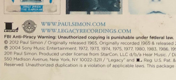 Paul Simon : The Complete Albums Collection (15xCD, Album, RE + Box, Comp)