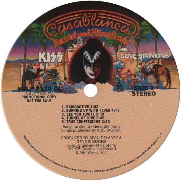 Kiss, Gene Simmons : Gene Simmons (LP, Album, Promo, CSM)