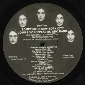 John Lennon & Yoko Ono / The Plastic Ono Band With Elephants Memory Plus Invisible Strings : Some Time In New York City (2xLP, Album, Los)