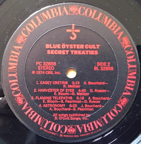 Blue Öyster Cult : Secret Treaties (LP, Album, RE, Pit)