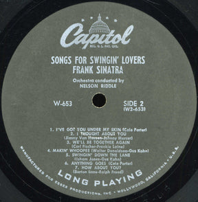 Frank Sinatra : Songs For Swingin' Lovers! (LP, Album, Mono, Scr)