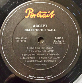 Accept : Balls To The Wall (LP, Album)