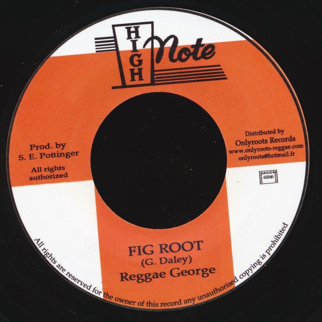 Reggae George - Fig Root b/w Sky Nation 7"