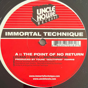 Immortal Technique : The Point Of No Return / Internally Bleeding / Caught In A Hustle (12")