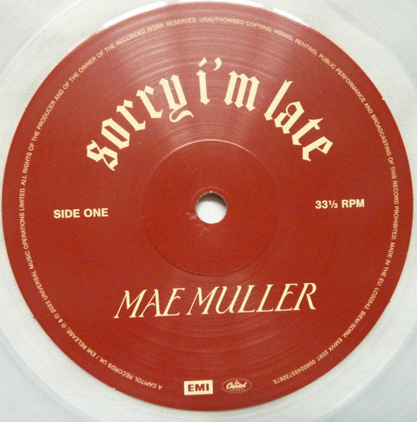 Mae Muller : Sorry I'm Late (LP, Album, Ltd, Cle)