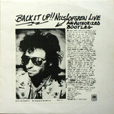Nils Lofgren : Back It Up!! Nils Lofgren Live. An Authorized Bootleg (LP, Album)