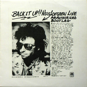 Nils Lofgren : Back It Up!! Nils Lofgren Live. An Authorized Bootleg (LP, Album)
