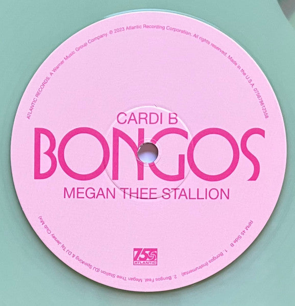 Cardi B Feat. Megan Thee Stallion : Bongos (12", Single, Gre)