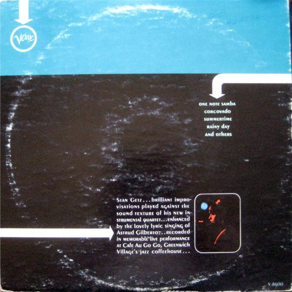 The New Stan Getz Quartet Featuring Astrud Gilberto : Getz Au Go Go (LP, Album, Mono)