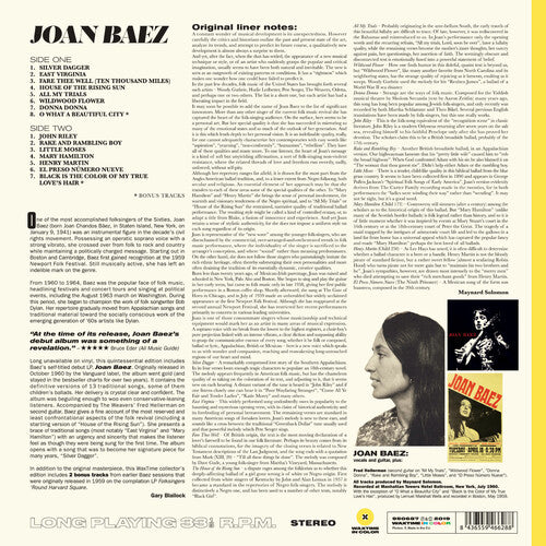 Joan Baez - Joan Baez LP (Spain - Import, 180 Gram Vinyl, Colored Vinyl, Yellow)