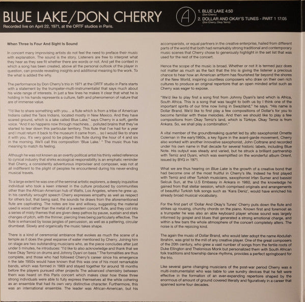 Don Cherry : Blue Lake (2xLP, Album, RSD, Dlx, RE, RM)