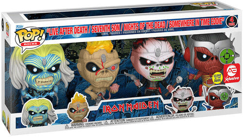 FUNKO POP! ROCKS: Iron Maiden - Eddie 4PK Glow in the Dark Box Set