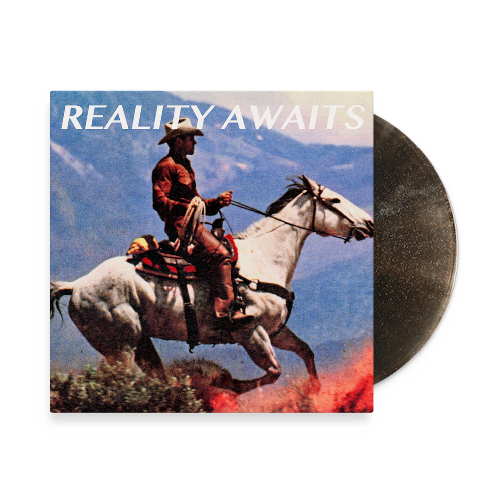 the album cover for The Strokes - Reality Awaits [Indie Exclusive Black Ice Glitter]