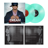 the album cover for The-Dream - Love/Hate [Transparent Sea Glass]