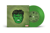 the album cover for Marvel Chorus - Merry Marvel Marching Society (1966 Theme) [Hulk Translucent Green 7" Single]