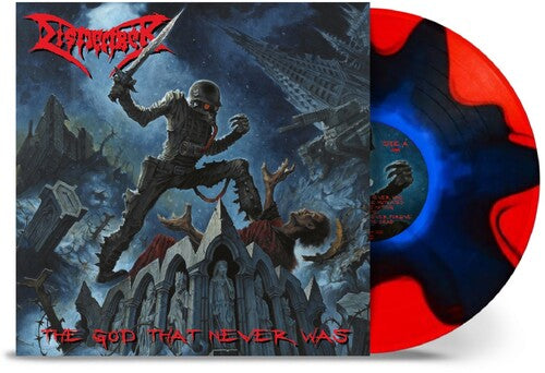 Dismember - The God That Never Was - Blue in Red Split LP (Colored Vinyl, Blue, Red, Reissue)