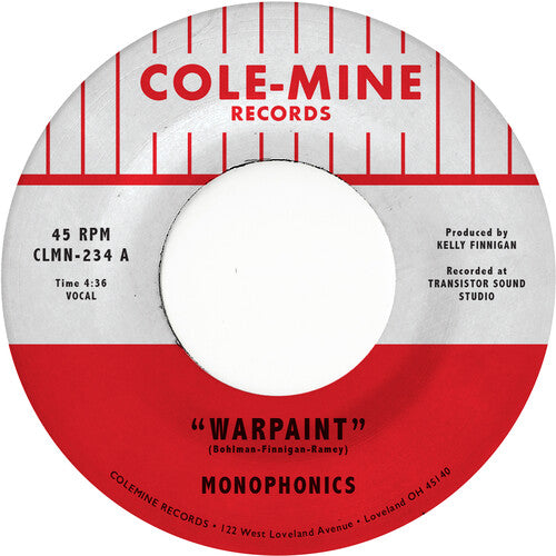 Monophonics & Kelly Finnigan - Warpaint b/w Crash & Burn 7" (Colored Vinyl)