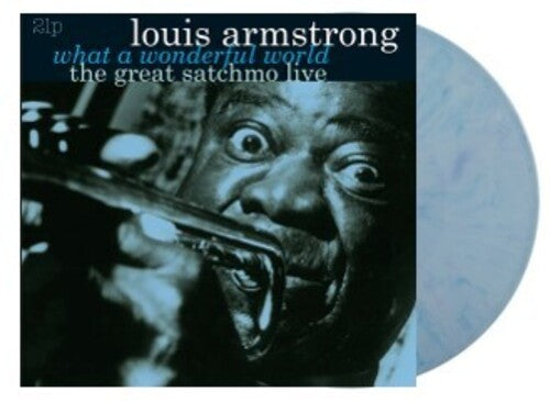 Louis Armstrong -  What A Wonderful World & The Great Satchmo Live 2LP (Limited Edition, 180 Gram Vinyl, Colored Vinyl, Blue, Holland Pressing)