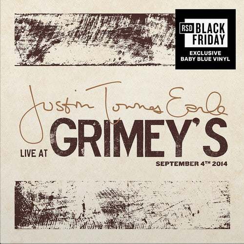 Justin Townes Earle - Live At Grimey's LP (Colored Vinyl, Blue, RSD Exclusive)