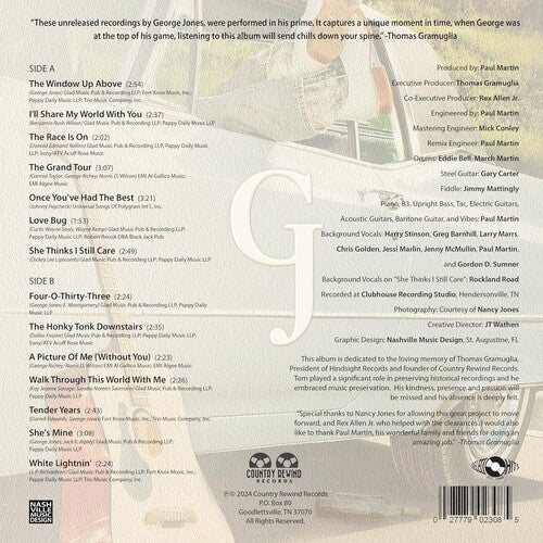 George Jones - Lost Nashville Sessions LP
