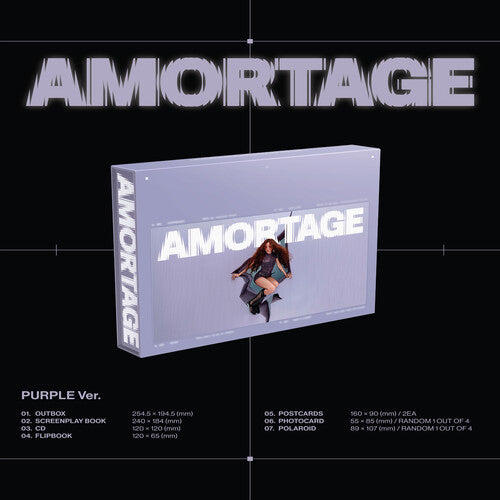 Jisoo - Amortage CD (Postcard, Photo / Photo Card, Lenticular Cover, Colored Vinyl, Purple, Large Item)