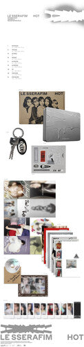Le Sserafim - 5th Mini Album Hot (Tin Case Ver.) CD (Tin Case, Keychain / Keyring, Magnet, Poster, Postcard, Photo / Photo Card)