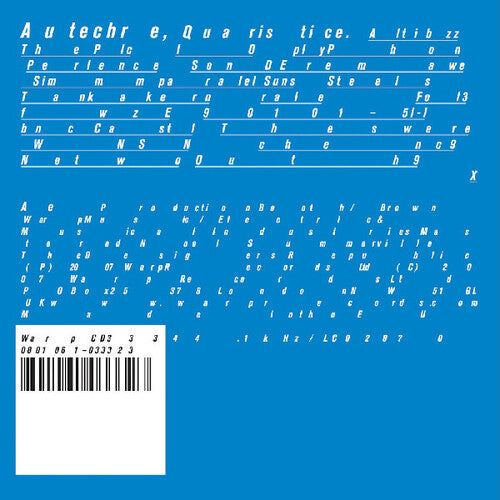 Autechre - Quaristice 2LP (Preorder: Ships September 5, 2025)