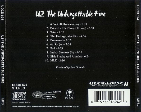 U2 : The Unforgettable Fire (CD, Album, Ltd, RE, RM, 24K)