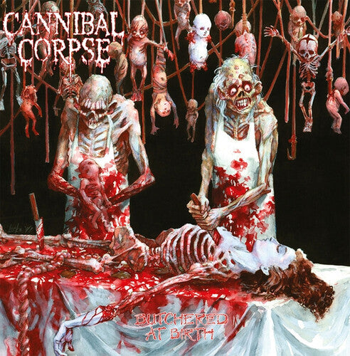 Cannibal Corpse - Butchered At Birth LP (Red & White Splatter Colored Vinyl, United Kingdom)