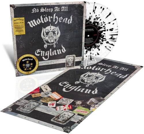 Motorhead - No Sleep At All LP (Clear Black & White Splatter Vinyl, 50th Anniversary Edition) (Preorder: Ships August 29, 2025)