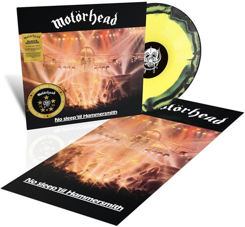 Motorhead - No Sleep 'til Hammersmith LP (Yellow & Black Colored Vinyl, 50th Anniversary Edition, Half-Speed Mastering) (Preorder: Ships August 29, 2025)