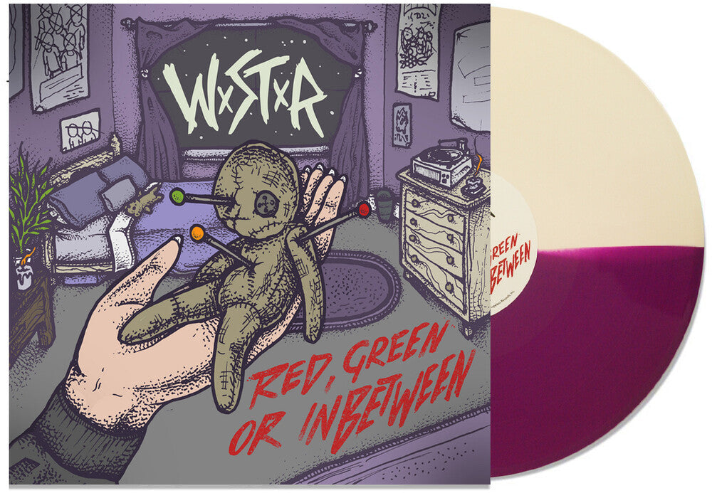 the album cover for WSTR - Red Green Or Inbetween [Colored Vinyl]