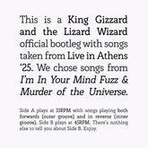 King Gizzard & The Lizard Wizard - I'm In Your Mind Fuzz / Murder Of The Universe Live In Athens '25 LP