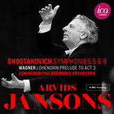 the album cover for Arvids Jansons - Shostakovich: Symphonies 5 & 9 (Live)