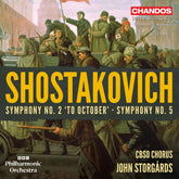 the album cover for BBC Philharmonic Orchestra - Shostakovich: Sym No. 2 To October: Sym No. 5