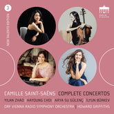 the album cover for Orf Radio-Symphonieorchester Wien - Saint-Saens: Complete Cons Vol. 3