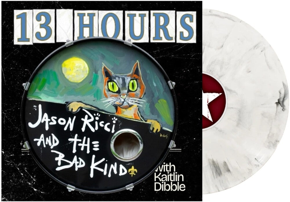 the album cover for Jason Ricci  & The Bad Kind / Dibble,Kaitlin - 13 Hours [Colored Vinyl] (Wht)