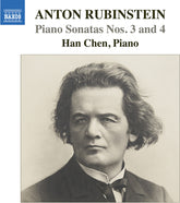 the album cover for Han Chen - Rubinstein: Pno Sons Nos. 3-4