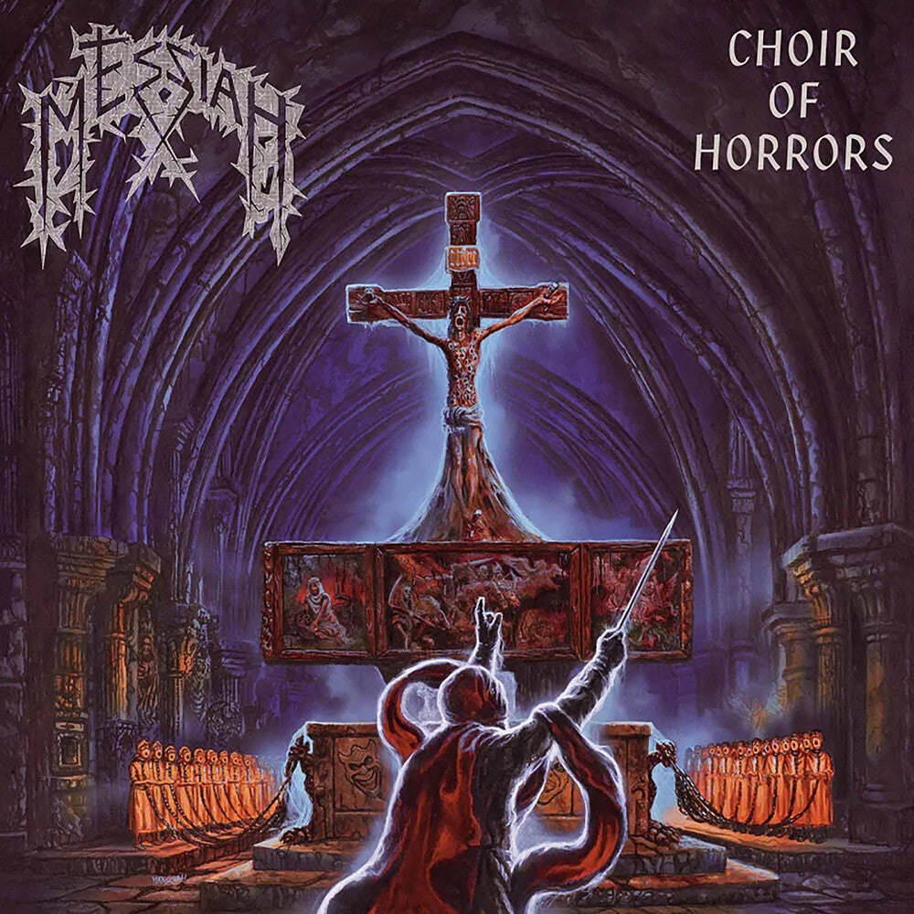 the album cover for Messiah - Choir Of Horrors (35th Anniversary) - Violet