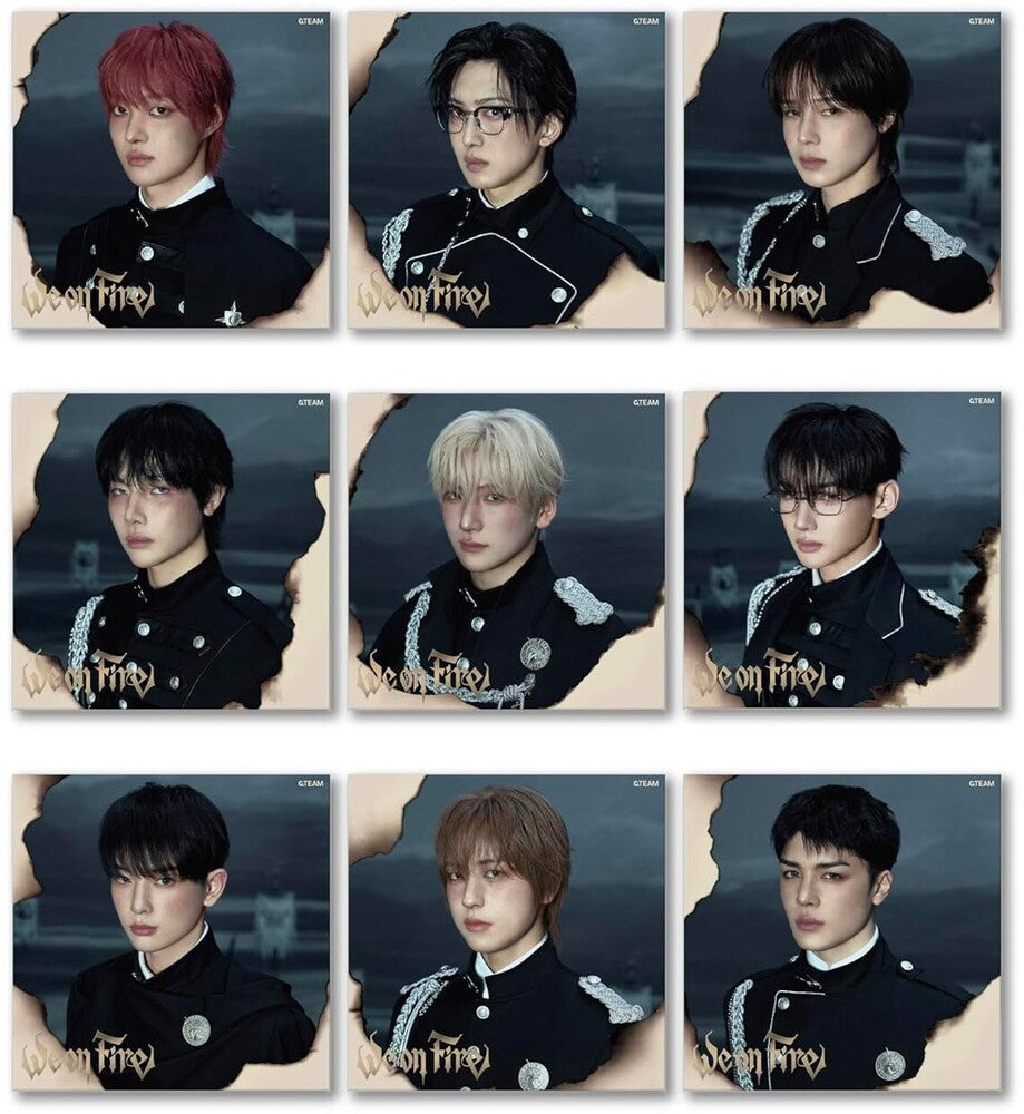 the album cover for &TEAM - 3rd EP 'We On Fire' [Solo ver.]