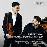 the album cover for Richard-Charles Hamelin - Brahms: Three Vn Sonatas