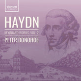 the album cover for Peter Donohoe - Haydn: Keyboard Works Vol. 2