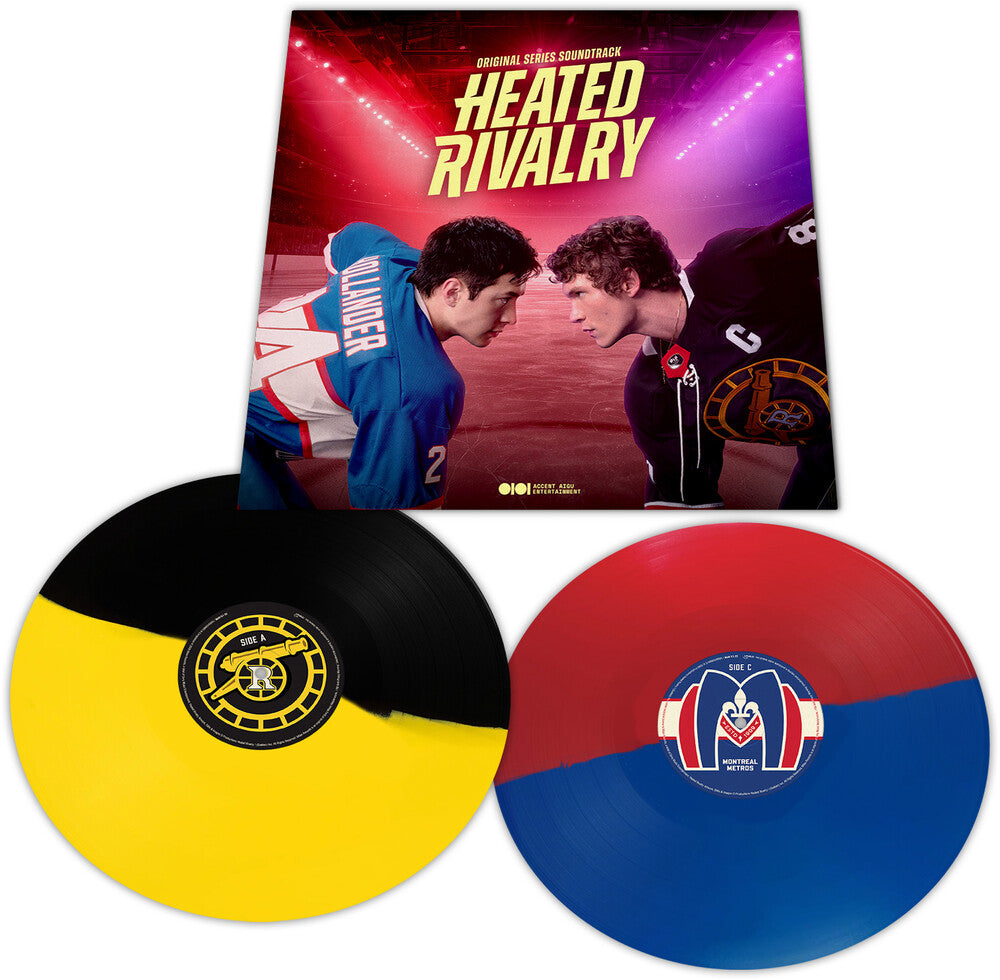 the album cover for Heated Rivalry / O.S.T. - Heated Rivalry (Original Series Soundtrack) [Blue/Red & Black/Yellow]