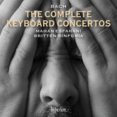 the album cover for Bach / Mahan Esfahani  / Britten Sinfonia - Bach: The Complete Keyboard Concertos (Uk)