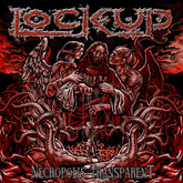 the album cover for Lock Up - Necropolis Transparent - Red Vinyl [Colored Vinyl] (Red)