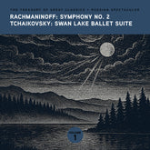 the album cover for Radio & Television Orchestra - The Treasury of Great Classics - Russian Spectacular - Vol. 1. Rachmaninoff: Symphony No. 2 & Tchaikovsky: Swan Lake Ballet Suit