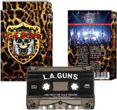 the album cover for L.A. Guns - Live From The Guild Theatre