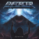 the album cover for Enforcer - Zenith (trans Blue/black Splatter Vinyl)