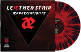 the album cover for Leæther Strip - Æppreciation IX[Black/Red Splatter]