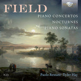 the album cover for Tyler Hay - Field: Pno Concertos Nocturnes Pno Sonata